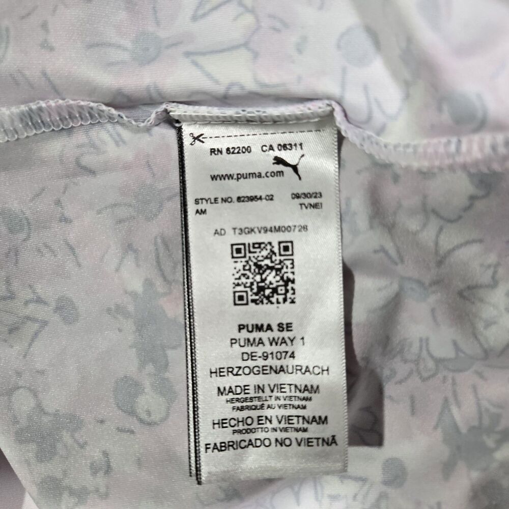 $90 Puma Arnold Palmer Polo Stretch Shirt Mens XL Floral Pattern Pink 623954 02 - Picture 7 of 10